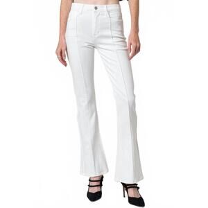 NEW NOEND women's lily trumpet flare pants in snow white